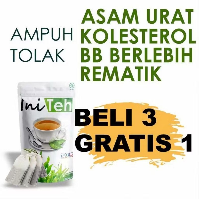 

Beli 3 Gratis 1 INI Teh Atasi Asam Urat dan Kolesterol