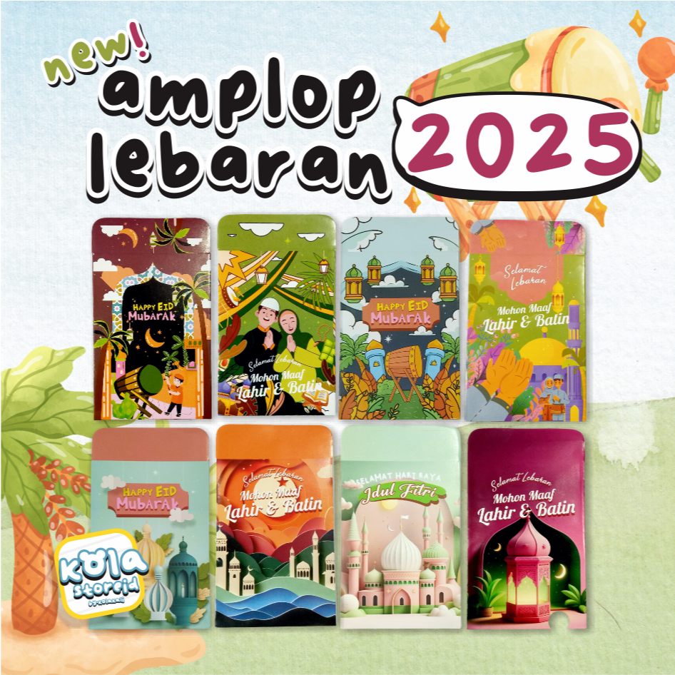 

AMPLOP LEBARAN MURAH 2025 (10 PCS) | BAHAN ARTPAPER 100 GSM | AMPLOP IDUL FITRI GROSIR | KOLAKALI