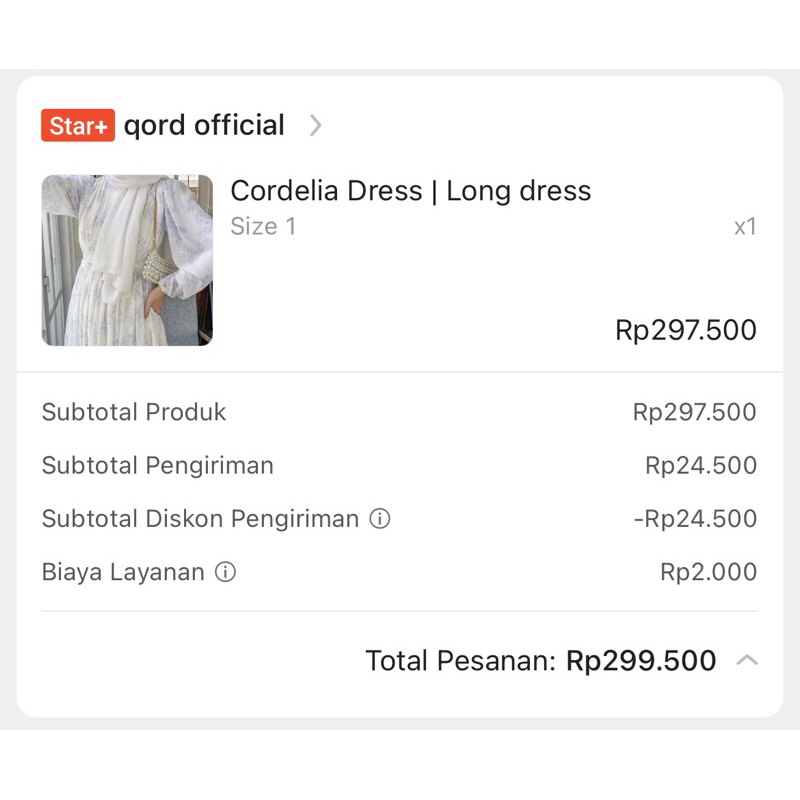 preloved qord cordelia dress baju lebaran