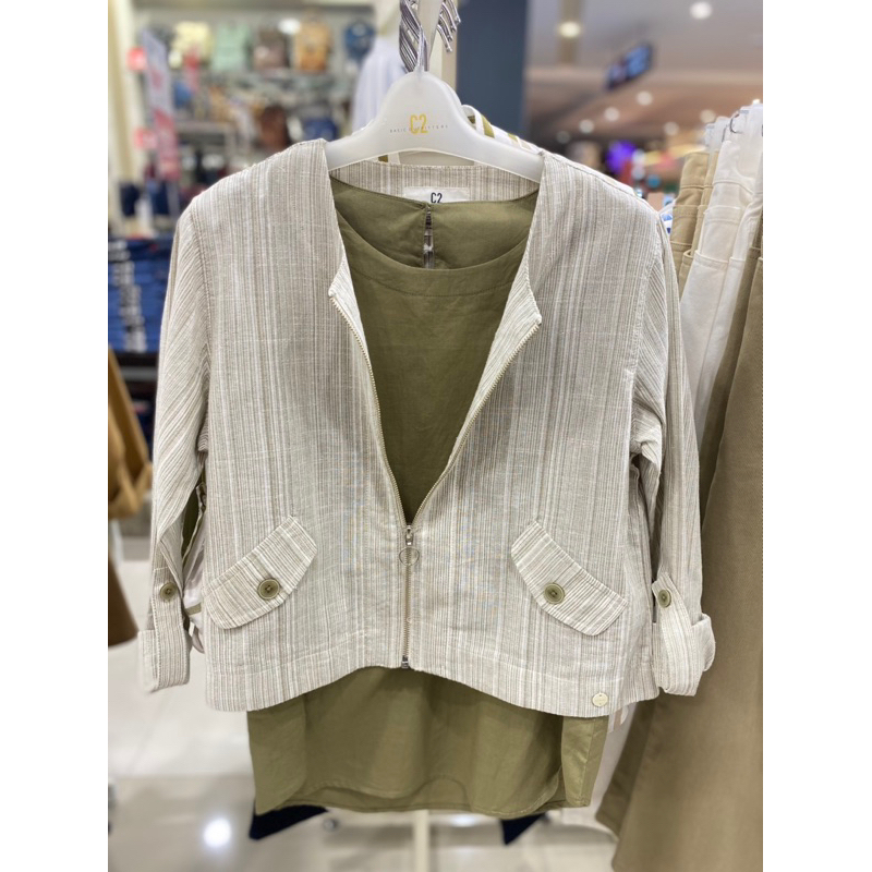 Setelan Outer C2 | Set Blouse C2 | Setelan Outer + Dalaman C2 | Set Blouse Cewek merk C2 dari MATAHA