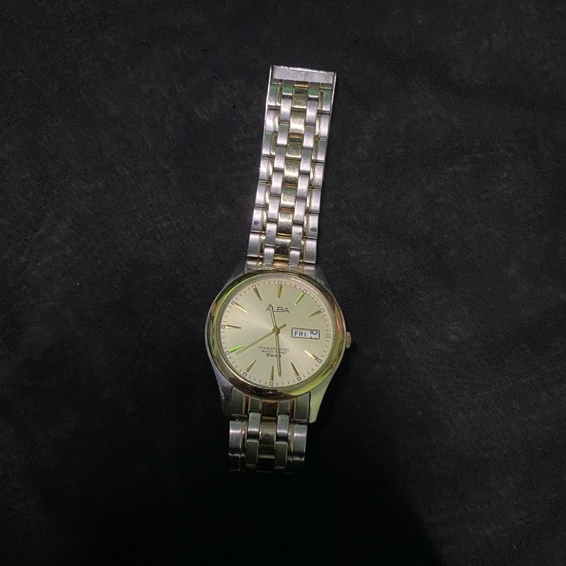 jam tangan pria ALBA stainless steel water resist 5bar
