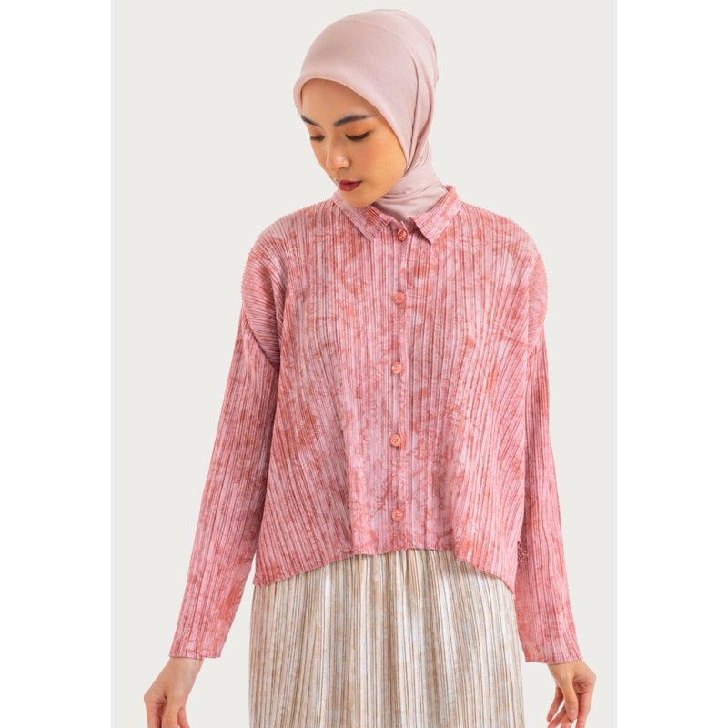 Letiz Shirt Riamiranda Pleats Series RM Atasan Wanita Blouse Kemeja Lipit Ria Miranda