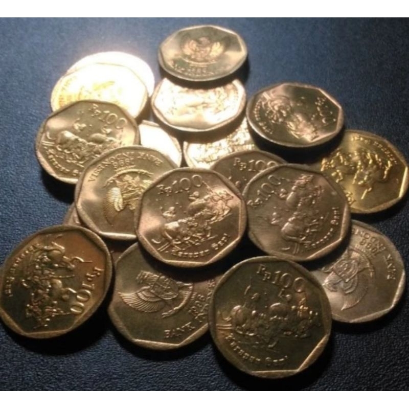 Uang Koin Kuno Lama Mahar: 100 Rupiah Karapan Sapi