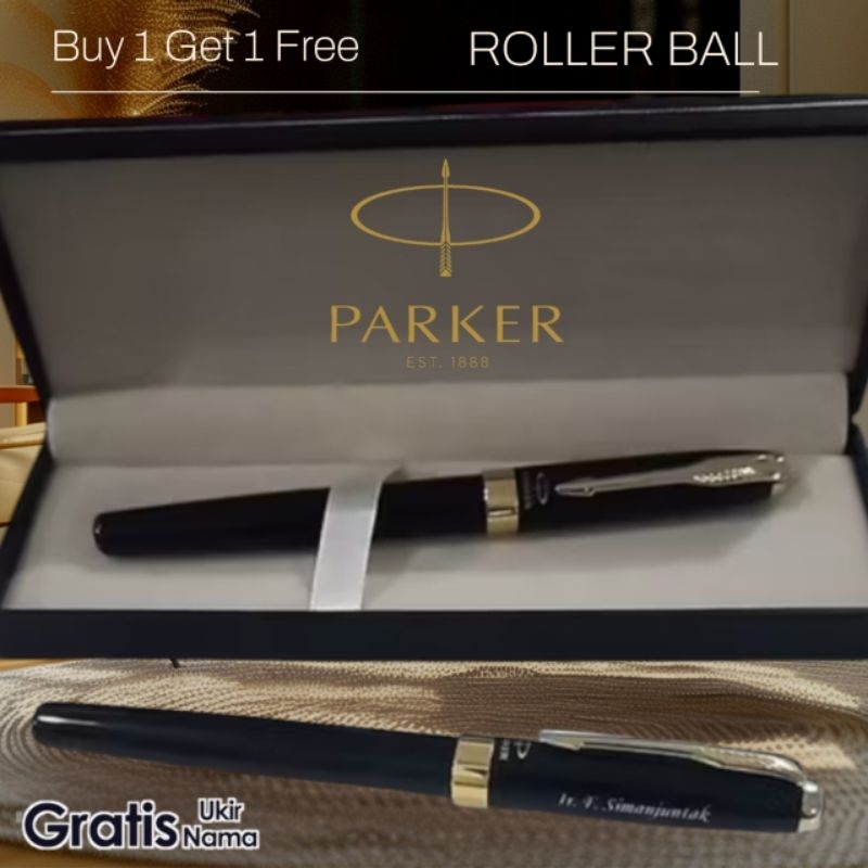 

Pulpen Mewah Roller Ball Sign Pen Parker Buy 1 Get 1 Free Gratis Grafir Nama Dan Box Bludru Exlusive