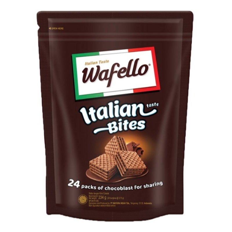 

Wafello Italian Bites Chocolate 234 gram wafer rasa coklat