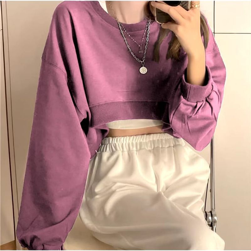 FS - SWEATER CROOPE WANITA LADY CREWNECK