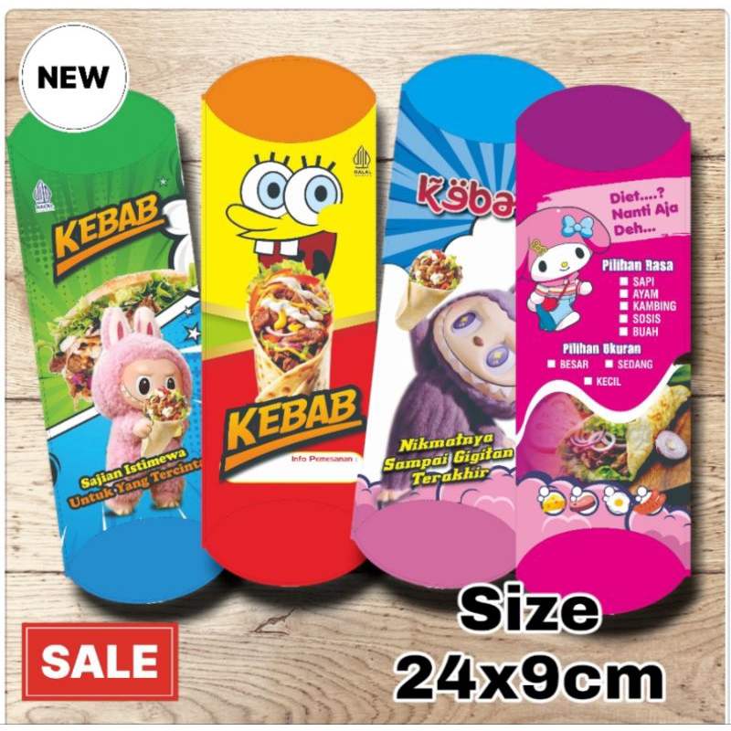 

Kertas kebab/box kebab kemasan kebab full Color