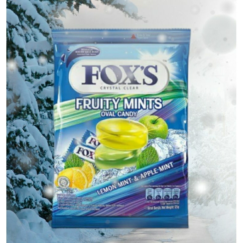 

FOX'S Oval Candy Fruits Bag - Permen Rasa Mint Buah 125 Gr