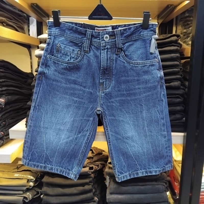 gabrielle celana pendek jeans regularfit original gabrielle (atas lutut) ukuran 27-38 (jumbo)