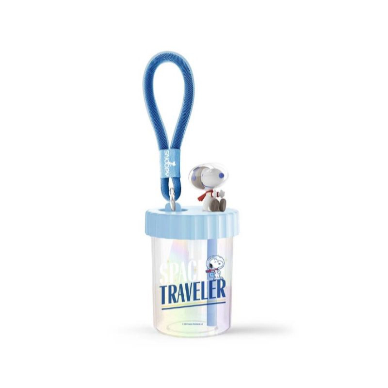 Tumbler Plastik Snoopy Keren - Miniso Snoopy The Little Space Explorer Collection Plastic Tumbler Wi