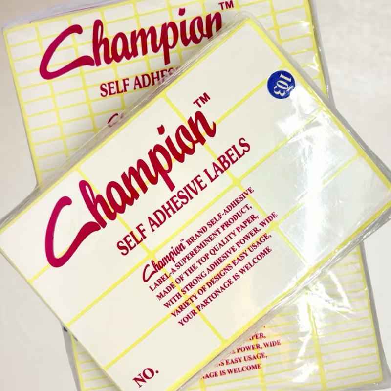 

Stiker Label Champion Asli Isi 7 Lembar Sticker Undangan Sekolah Nama Tipex Kertas