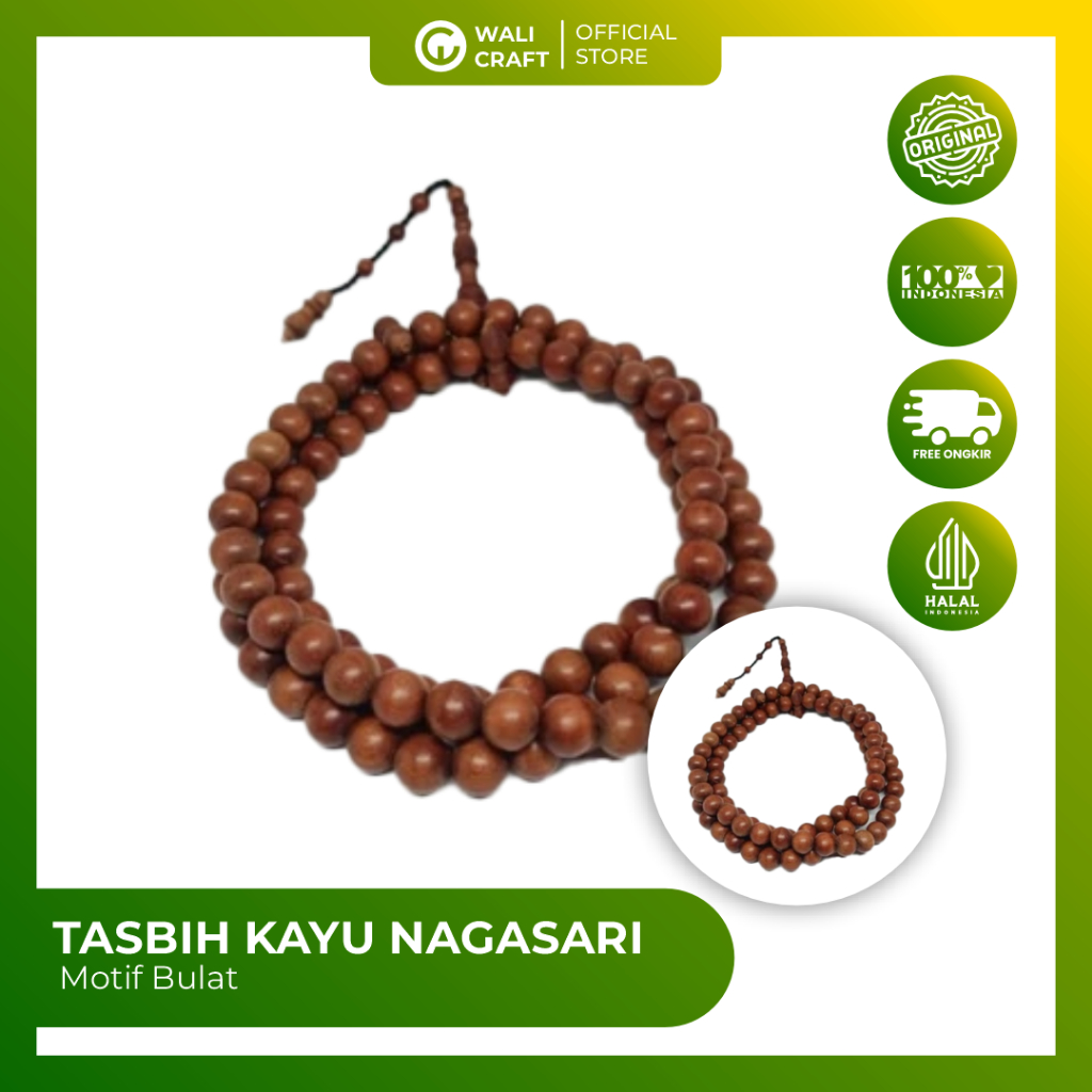 Tasbih kayu nagasari 10mm / Tasbih kayu nagasari asli / Tasbih muslim