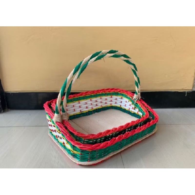 keranjang parcel buah model kotak 1set isi 2pcs