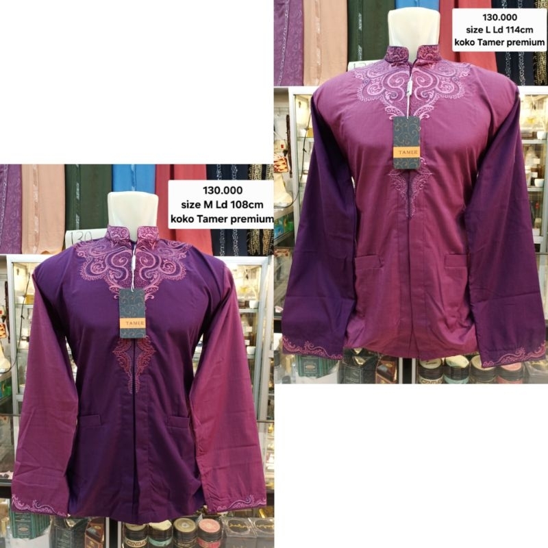 Baju koko pria muslim takwa tamer bordir katun premium lengan panjang paseo