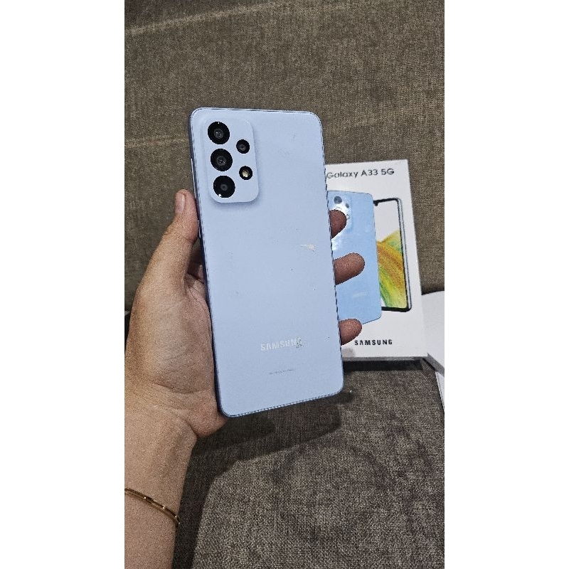 Samsung A33 5g, 8/128, Fullset, sein, biru, seken