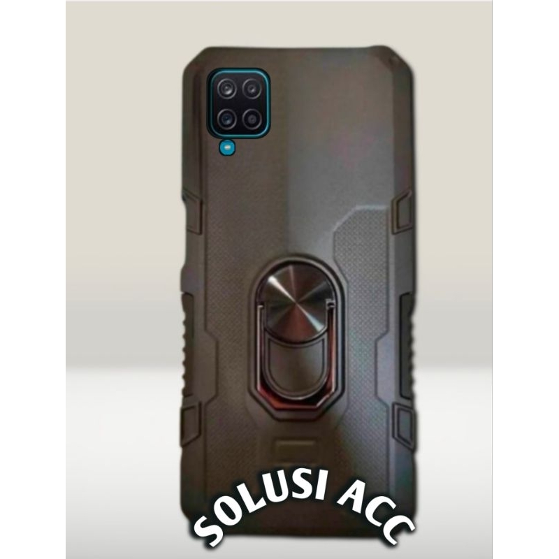 CASE SAMSUNG A12 M12 ROBOT STANDING HARDCASE HIT RING EYE