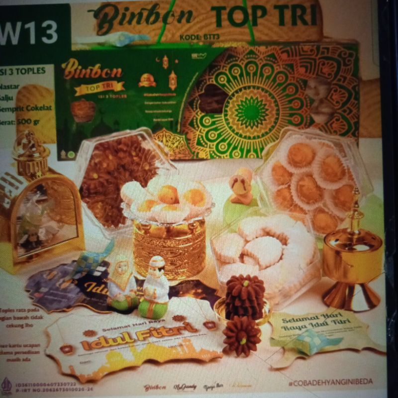 

PROMO paket kue lebaran bingkisan binbon top tri 3toples w13