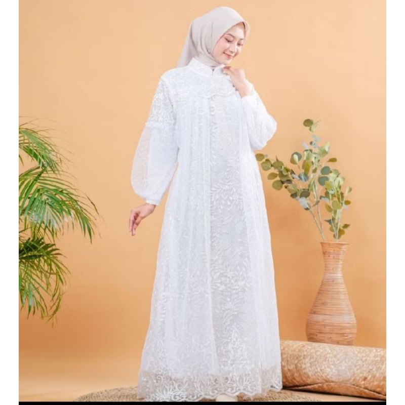 Cinta_Official - Gaun brokat model baju muslim kondangan  wisuda  tebal mewah full  tile brokat dres