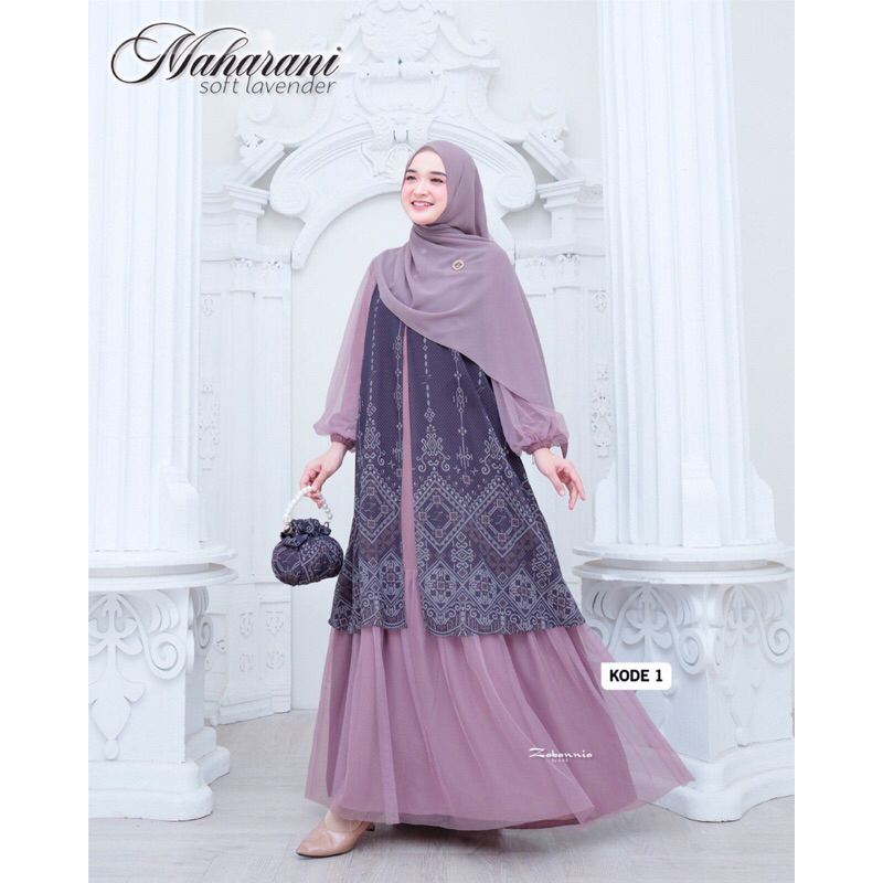 Maharani dress Mom kode 1 By Zabannia / Sarimbit couple raya 2025 / gamis lebaran 2025/ dress lebara