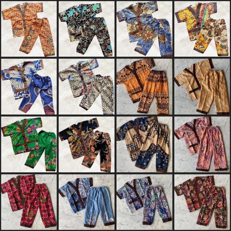 Setelan Piyama batik anak - batik anak - piyama batik - baju tidur batik - baju tidur anak
