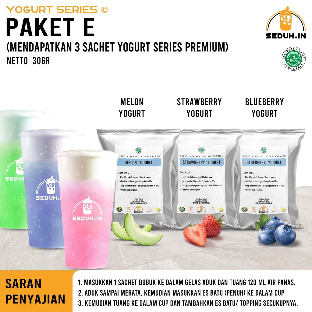 

Bubuk minuman Paket E Kemasan Sachet