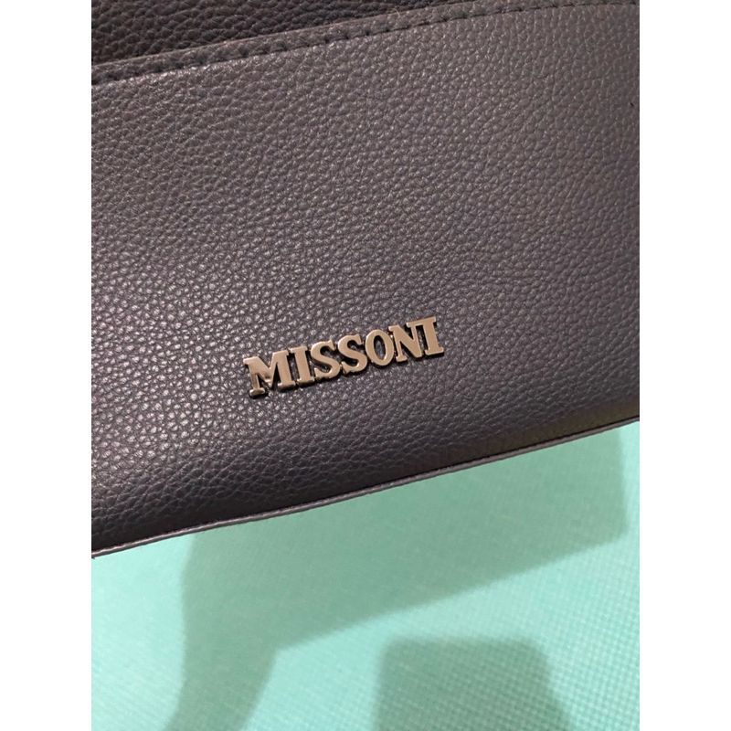 preloved pouch missoni biru dongker