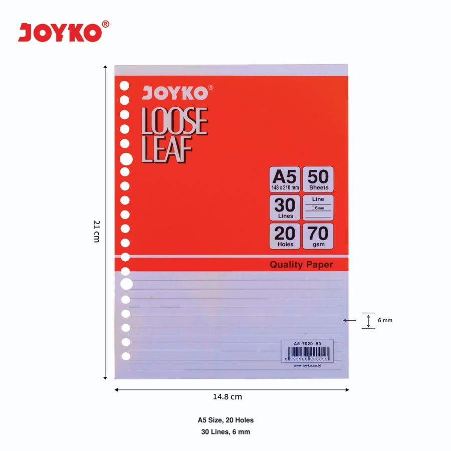 

JOYKO LOOSE LEAF A5 50&100 LEMBAR