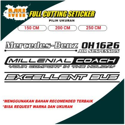 STICKER STIKER DECAL DECALS KACA BUS PREMIUM COACH AIR SUSPENSION