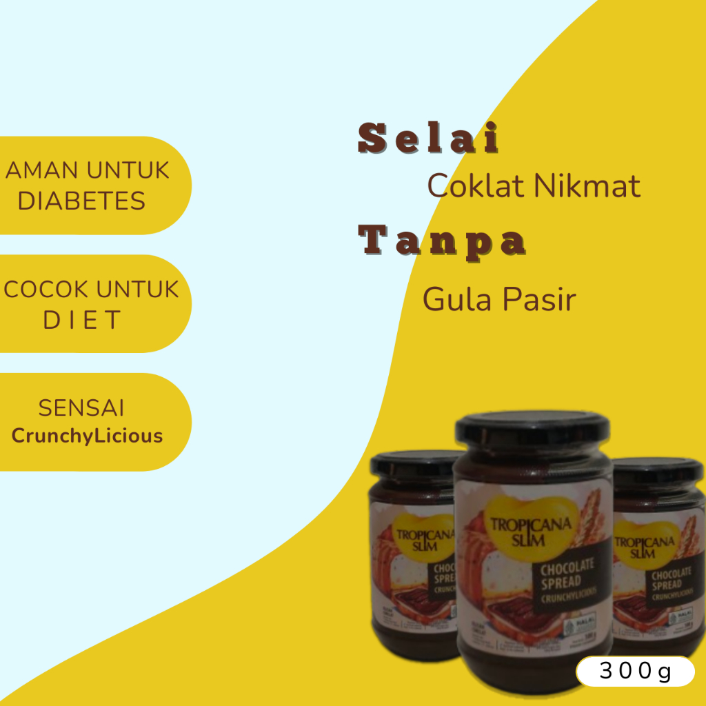 

tropicana slim spread chocolate 300G - Selai Coklat Tanpa Gula Pasir