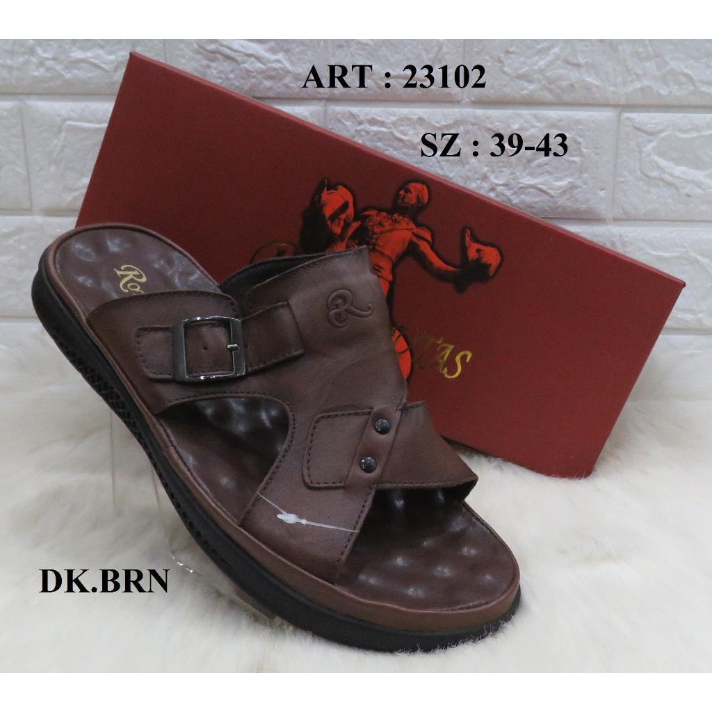 SANDAL PRIA KULIT MEREK ROYAL SUTAS ART 23102 PRICE RP 740.900 BRAND ORIGINAL