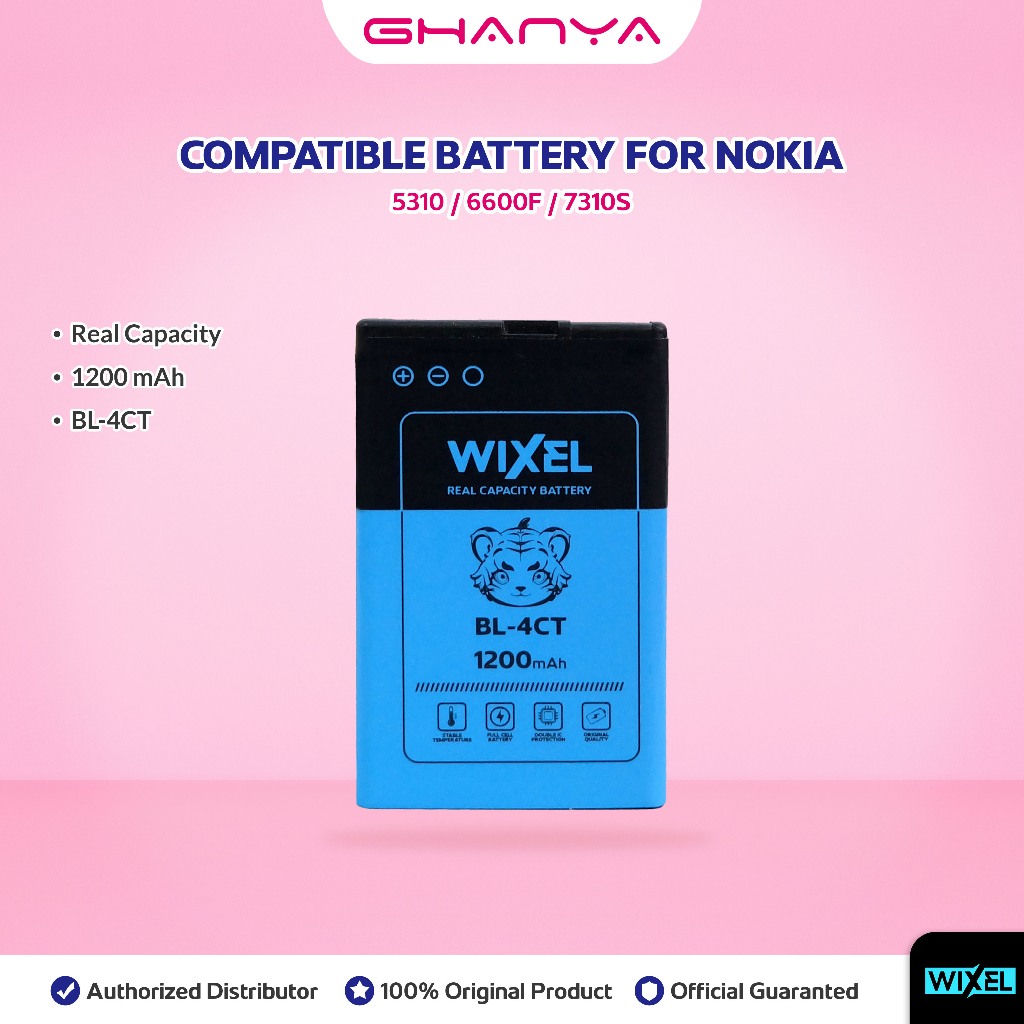 WIXEL Baterai BL-4CT Nokia 5310 XpressMusic 5630 2720 Fold 6600 Fold 6700 Slide 7210 7310 Supernova 