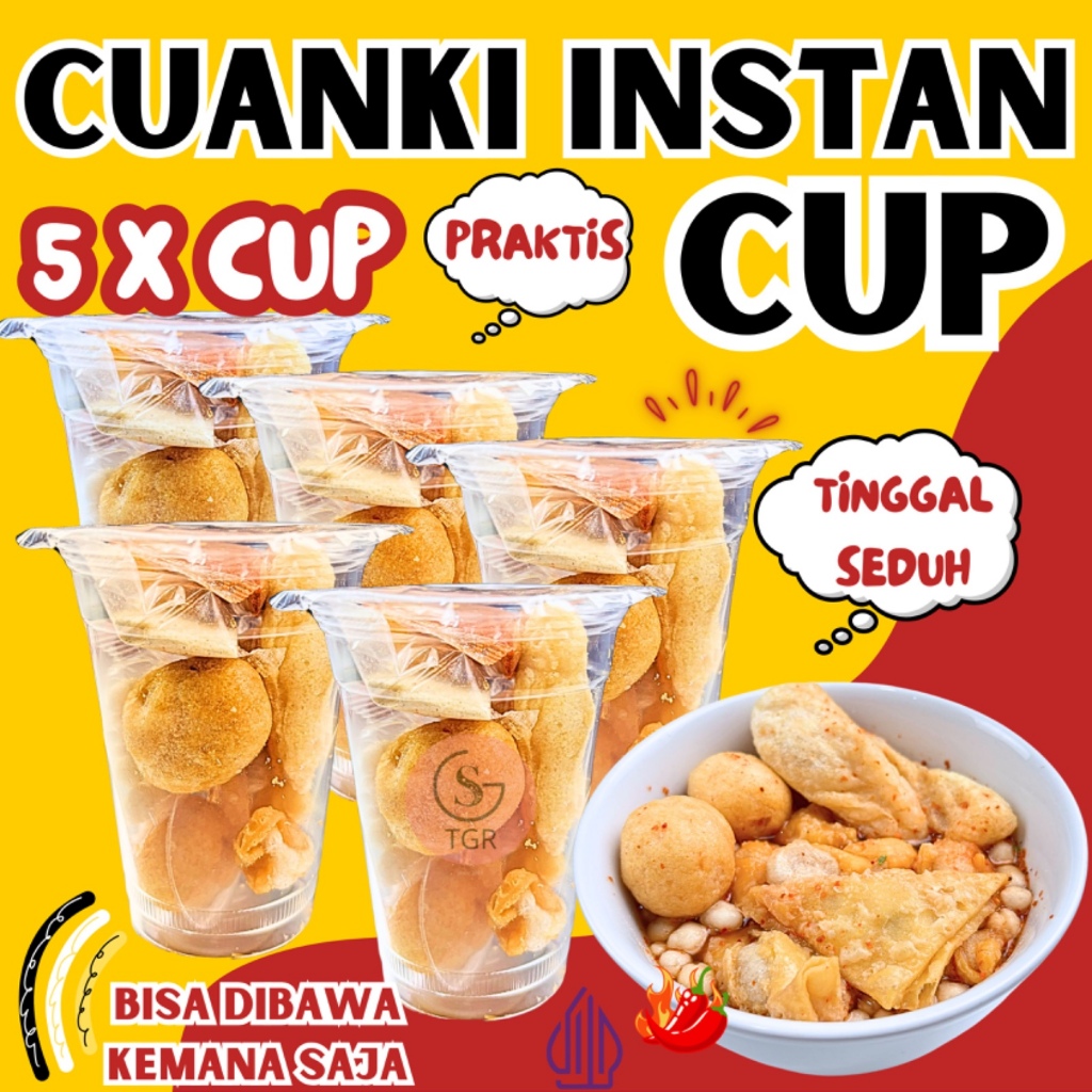 

CUANKI INSTAN KEMASAN CUP ISI 5 - KEMASAN PRAKTIS Kuah Kaldu Hotpot Instan Food