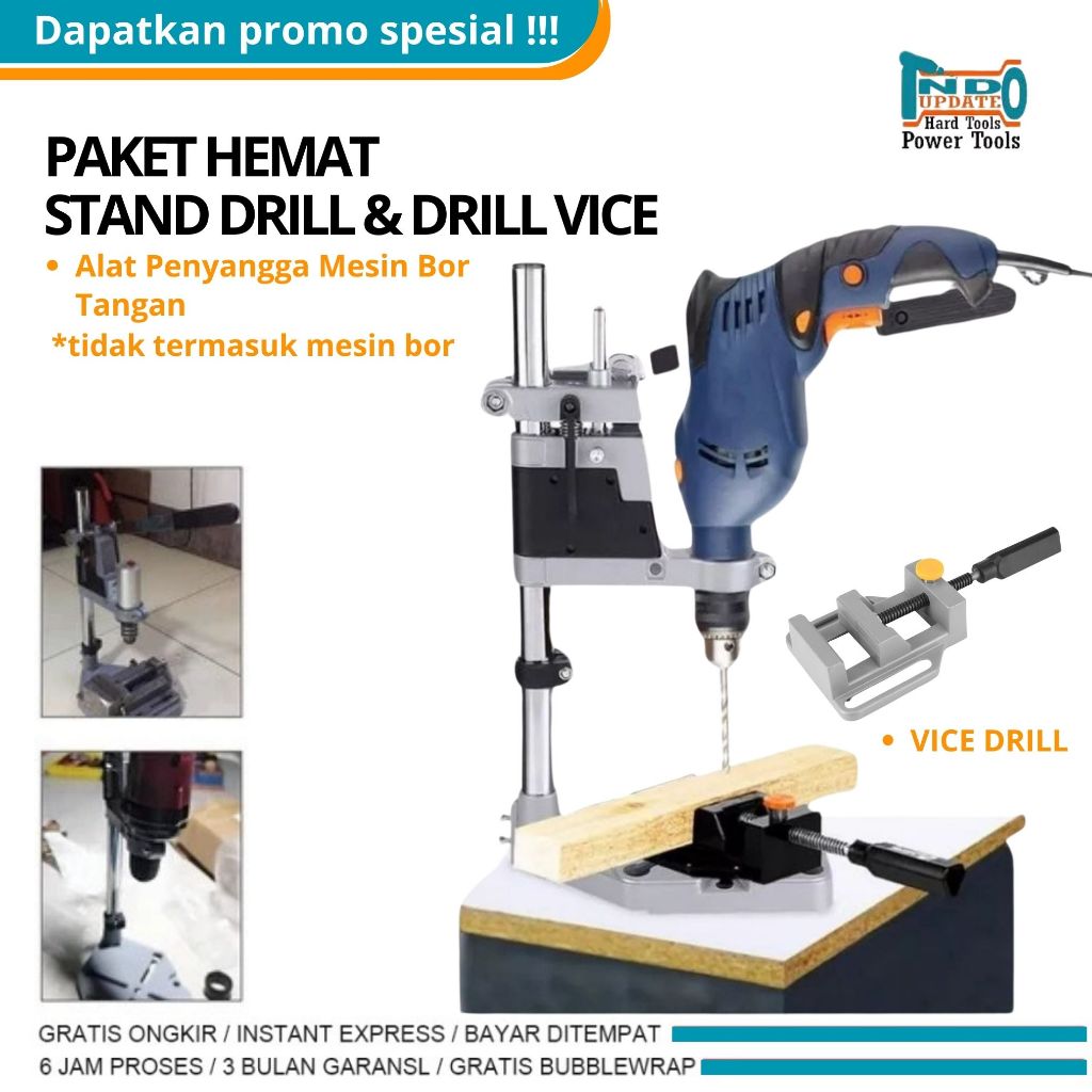 Alat Dudukan Mesin Bor Listrik 10Mm 13Mm Stand Dudukan Bor / Drill Stand Stand Mesin Bor Tangan