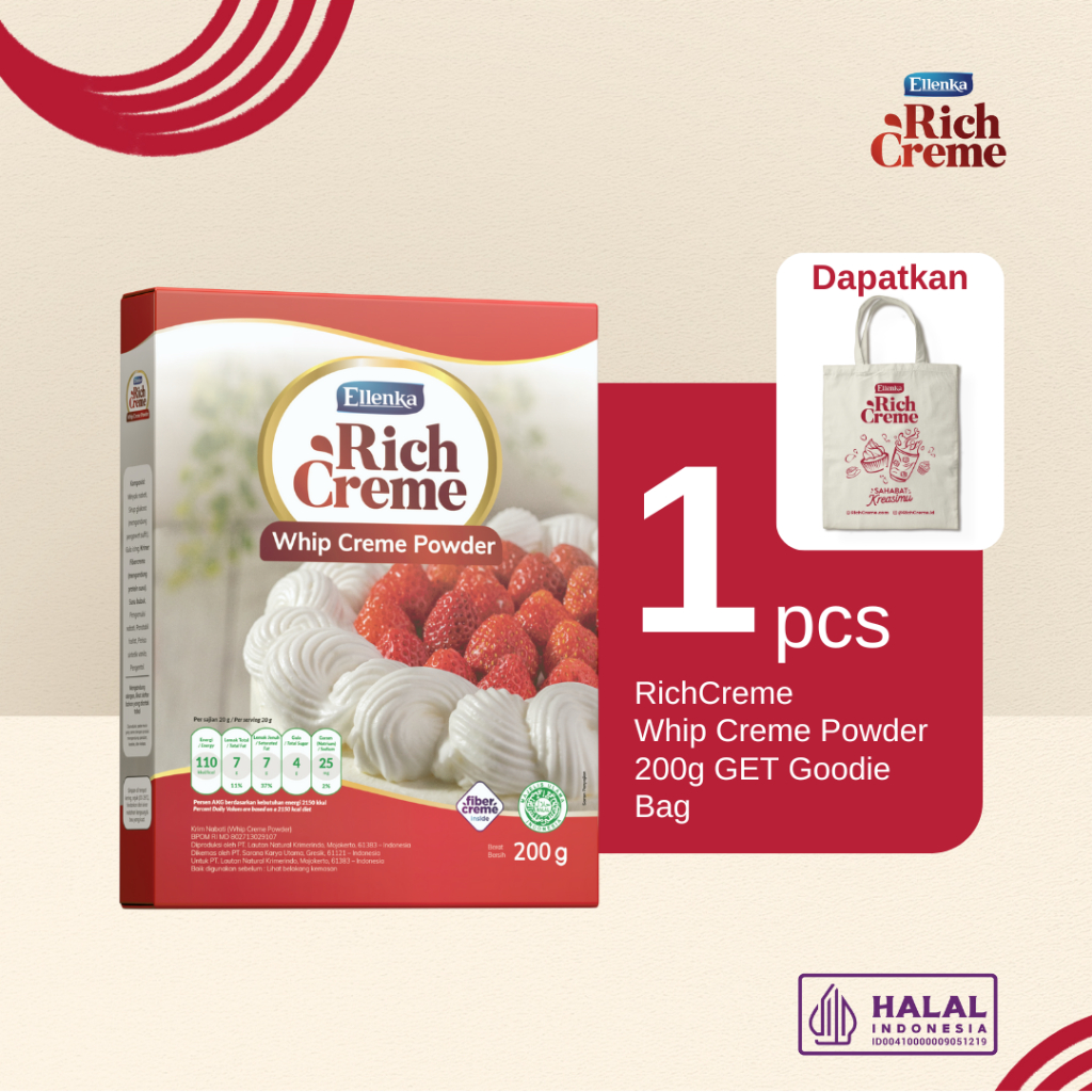 

[FREE Goodie Bag] RichCreme Whip Creme Box 200 gr