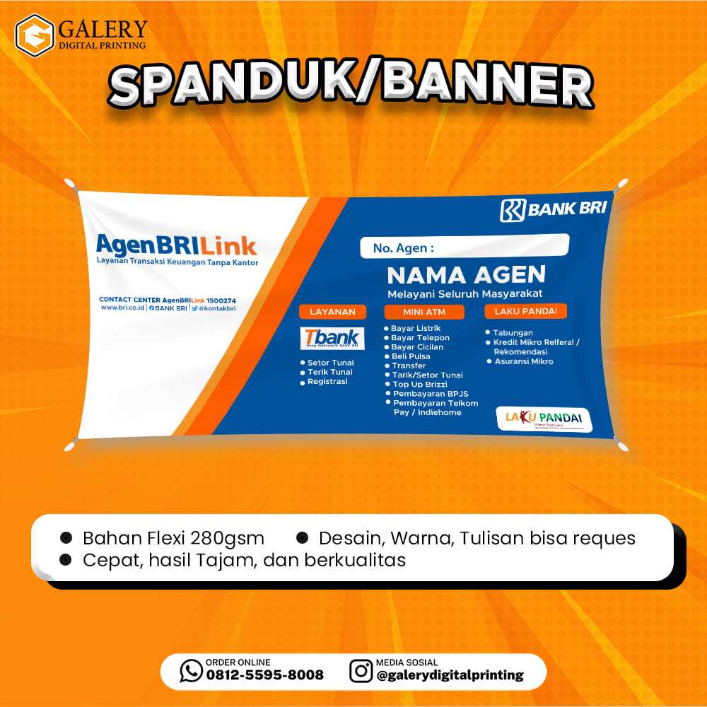 Spanduk Agen BRI Link / Banner agen BRI LINK
