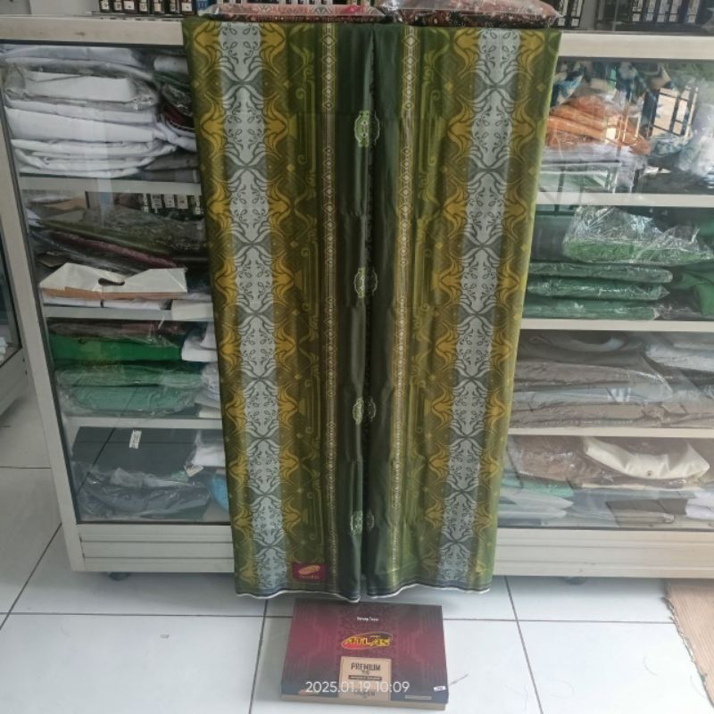 SARUNG BHS ATLAS SONGKET ORIGINAL GOLD HIJAU BOTOL PREMIUM 790 TERLARIS