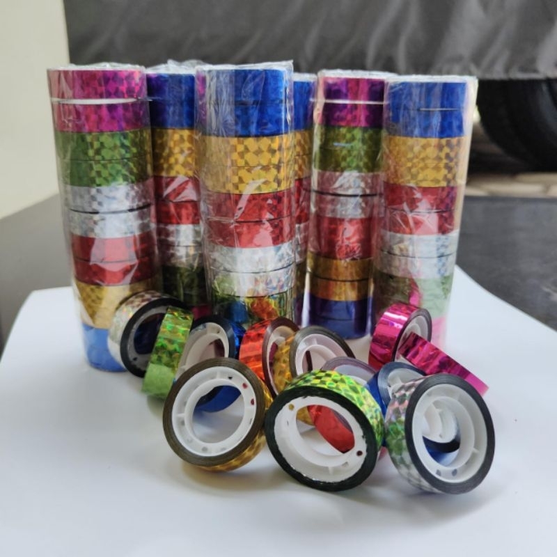 

(isi 12 rol) Solasi Warna / Solasi Hologram / Solasi Toples