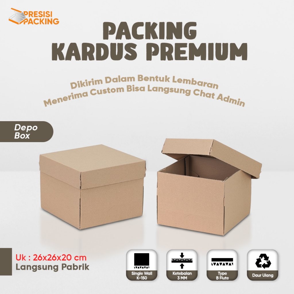 

Box Model Depo Kardus / Box / Karton / Polos / Kemasan / Packing / Kotak