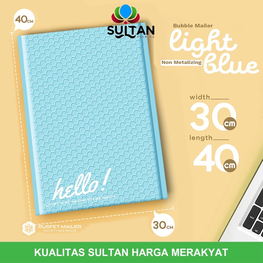 

AMPLOP BUBBLE MAILER SKY BLUE PREMIUM 30x40cm TERMURAH SATUAN