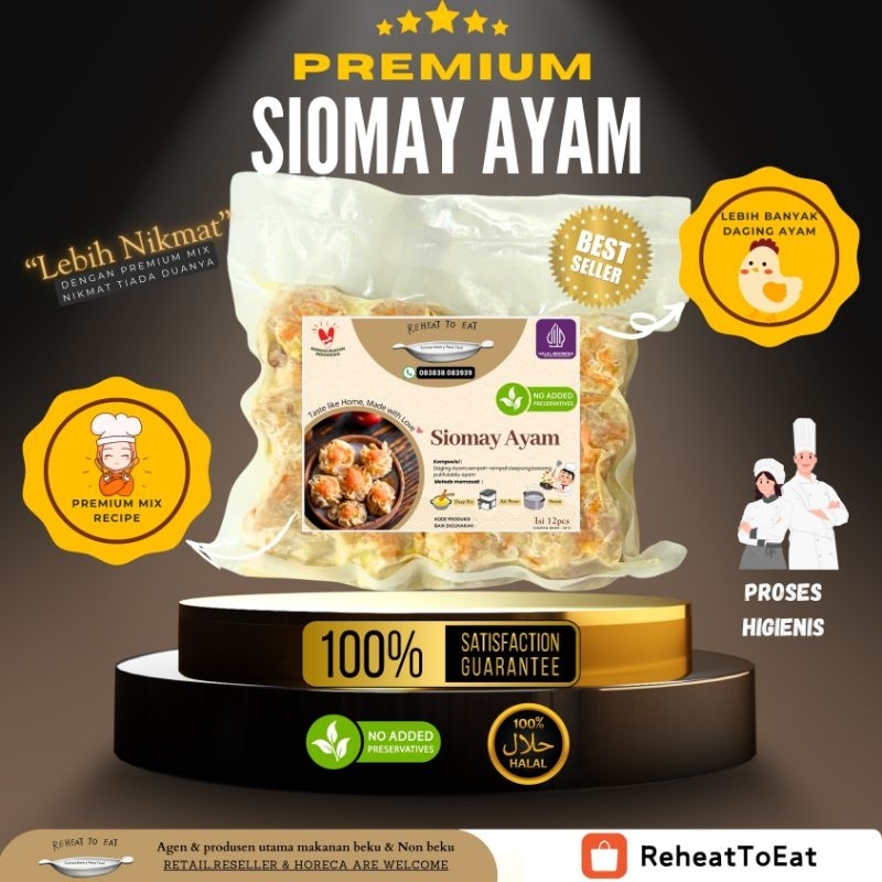 

ReheatToEat Siomay Ayam Dimsum PREMIUM / Isi : 12 Pcs *HALAL*