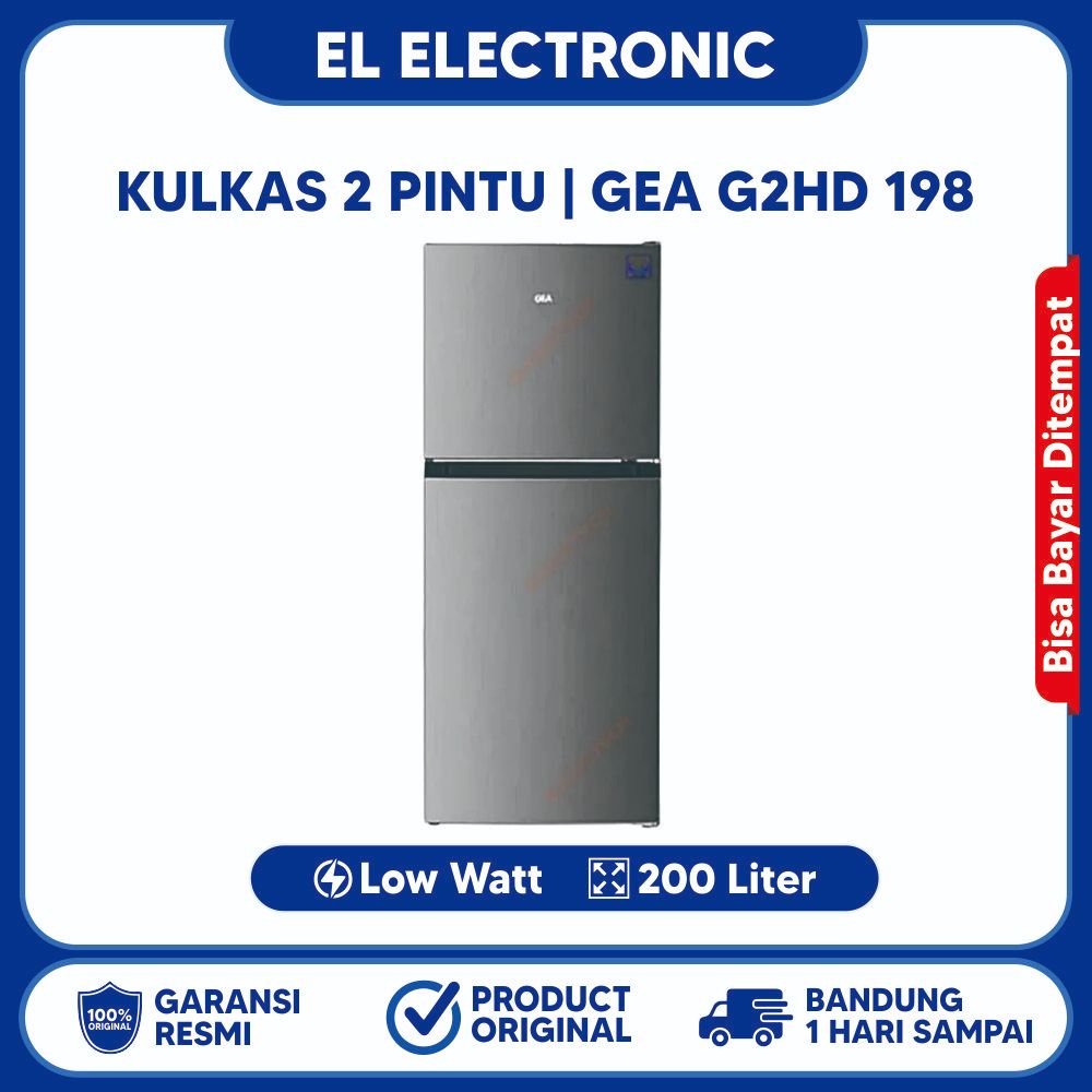 KULKAS GEA G2HD 198 LEMARI ES 2 PINTU G2HD-198 2 PINTU