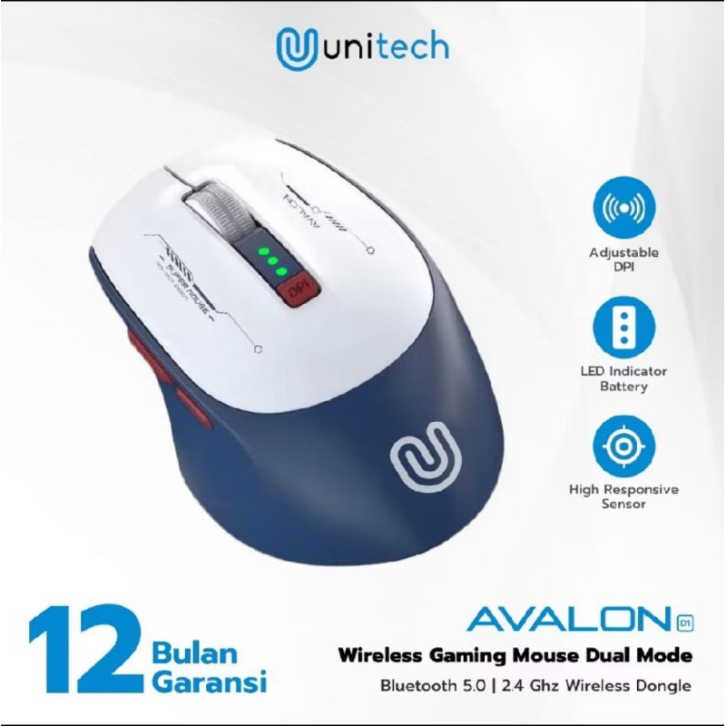 mouse wireless bluetooth unitech Avalon 2.4G rechargeable