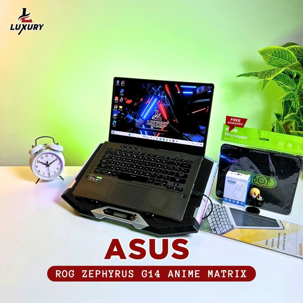 LAPTOP ASUS ROG ZEPHYRUS G14 GA401IU ANIMATRIX SLIM RYZEN 7 NVIDIA RTX 1660TI 6GB SSD RAM DDR4 3200M