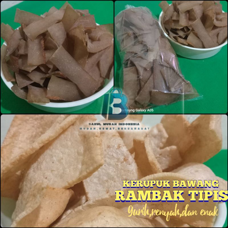 

(mentah)Kerupuk Bawang Rambak Tipis/karak solo/bakul murah Indonesia