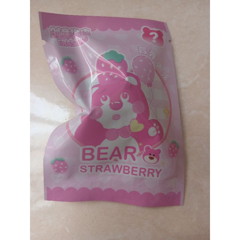 

Bear strawberry blind bag erasers
