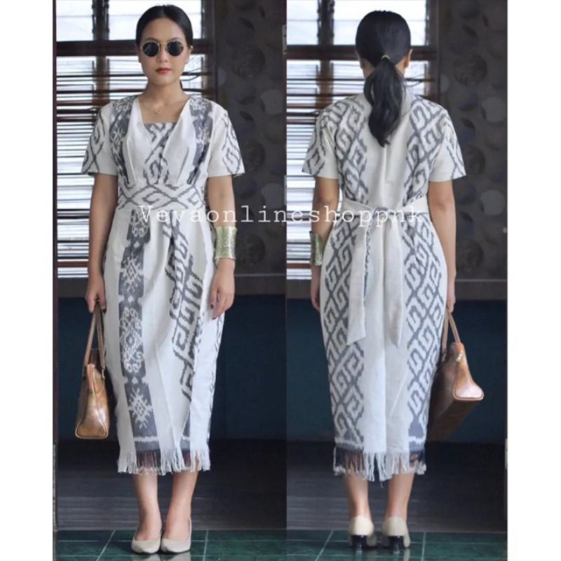 Alna Etnika | Gaun Tenun Model Dres Kekinian