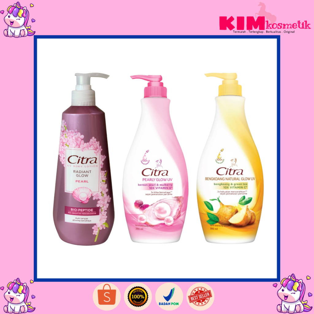 (pompa) CITRA HAND BODY LOTION JUMBO PUMP 380ML