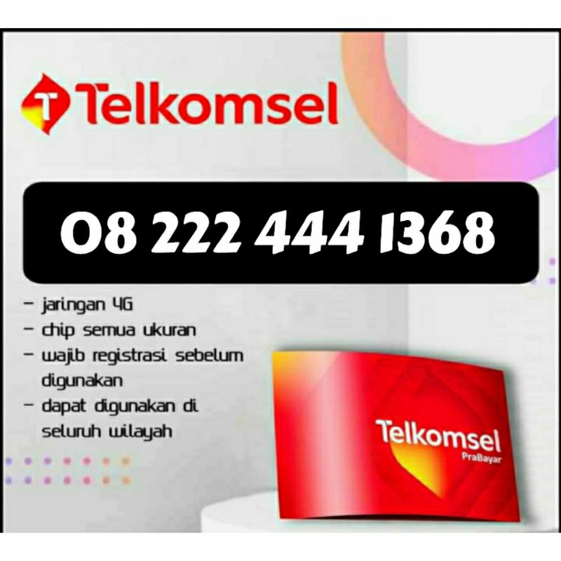 TELKOMSEL CANTIK NOMOR HOKY 1368 368 222444 222 444 NOMOR PREMIUM