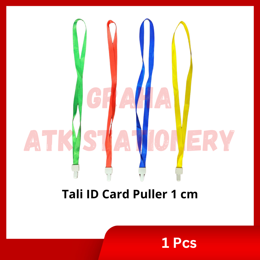 

[1 Pcs] Tali ID Card Lanyard 1cm Puller / Gantungan ID Card / Tali Badge Name Card Puller