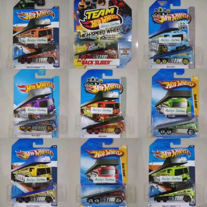 hotwheels hot wheels back slider slidder factory sealed hw city works '11 hauler short card akta tru